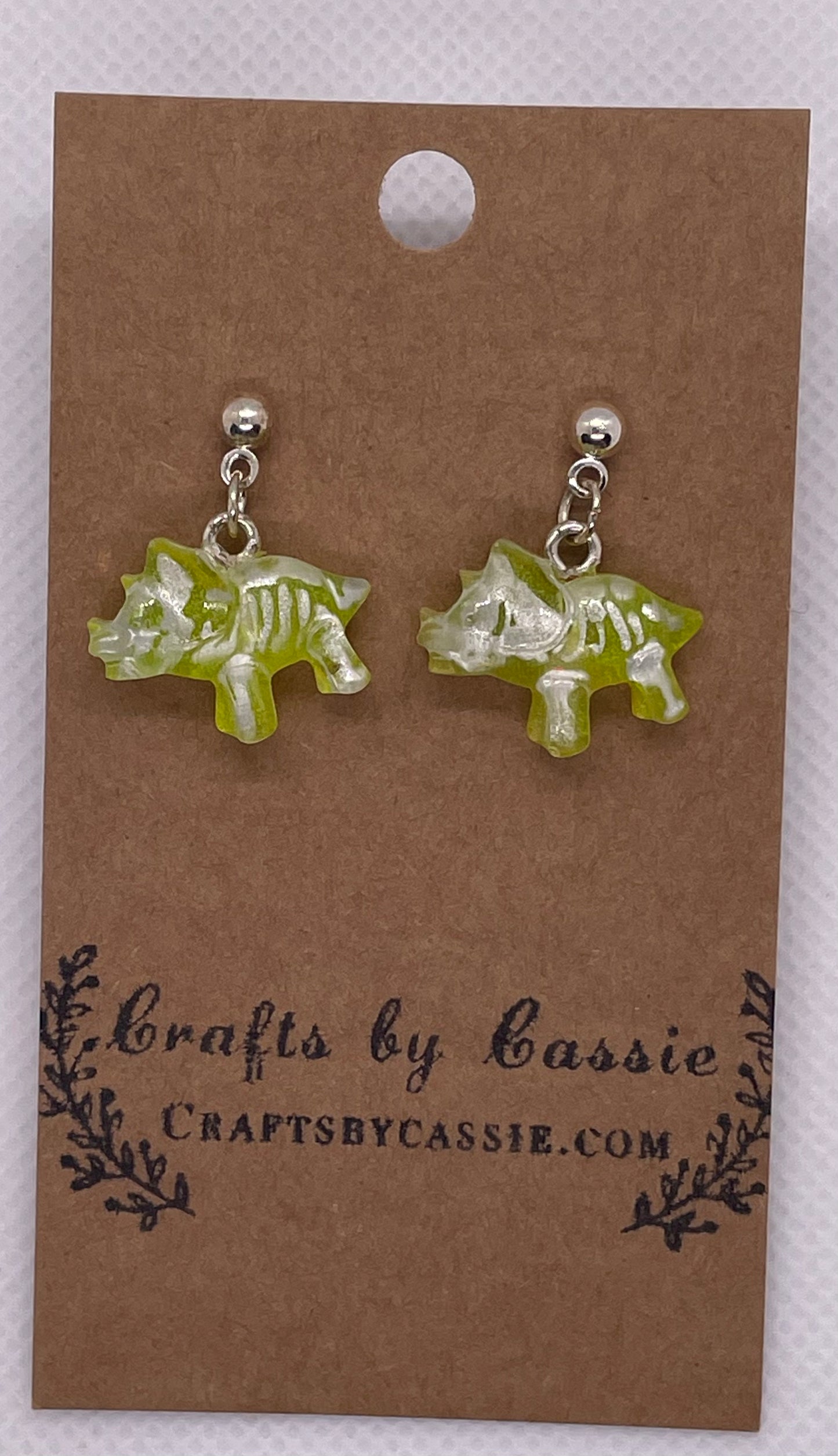 Dinosaur earrings